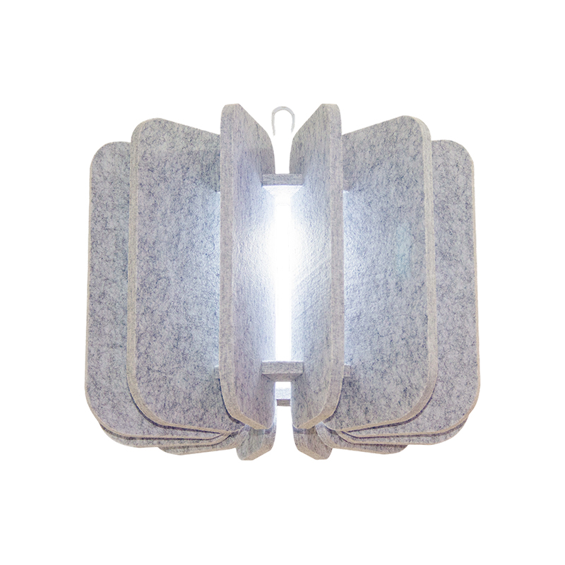 Lámpara acústica fonoabsorbente de techo con diseño decorativo y respetuosa con el medio ambiente Lámpara acústica fonoabsorbente de techo con diseño decorativo y respetuosa con el medio ambiente