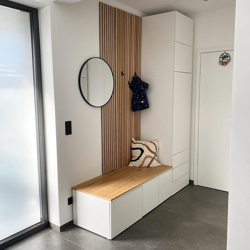 Panel acústico de listones de madera Akupanel Panel decorativo 3D fonoabsorbente para interiores