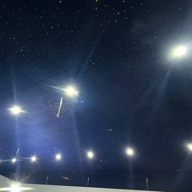 Panel de techo acústico Starry Sky con fibra óptica Decoración lumínica y absorción de sonido para hogares y espacios comerciales Panel de techo acústico Starry Sky con fibra óptica Decoración lumínica y absorción de sonido para hogares y espacios comerciales