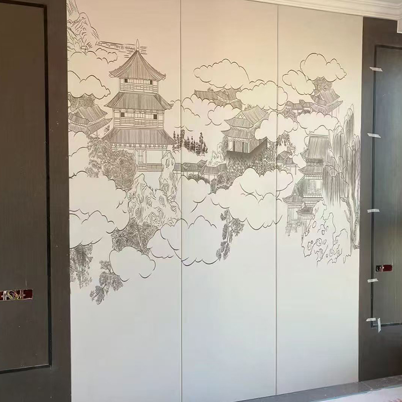 Panel acústico pintado moderno HD Superficie dura, absorbente de sonido y personalizable para guarderías y salas de estar Panel acústico pintado moderno HD Superficie dura, absorbente de sonido y personalizable para guarderías y salas de estar